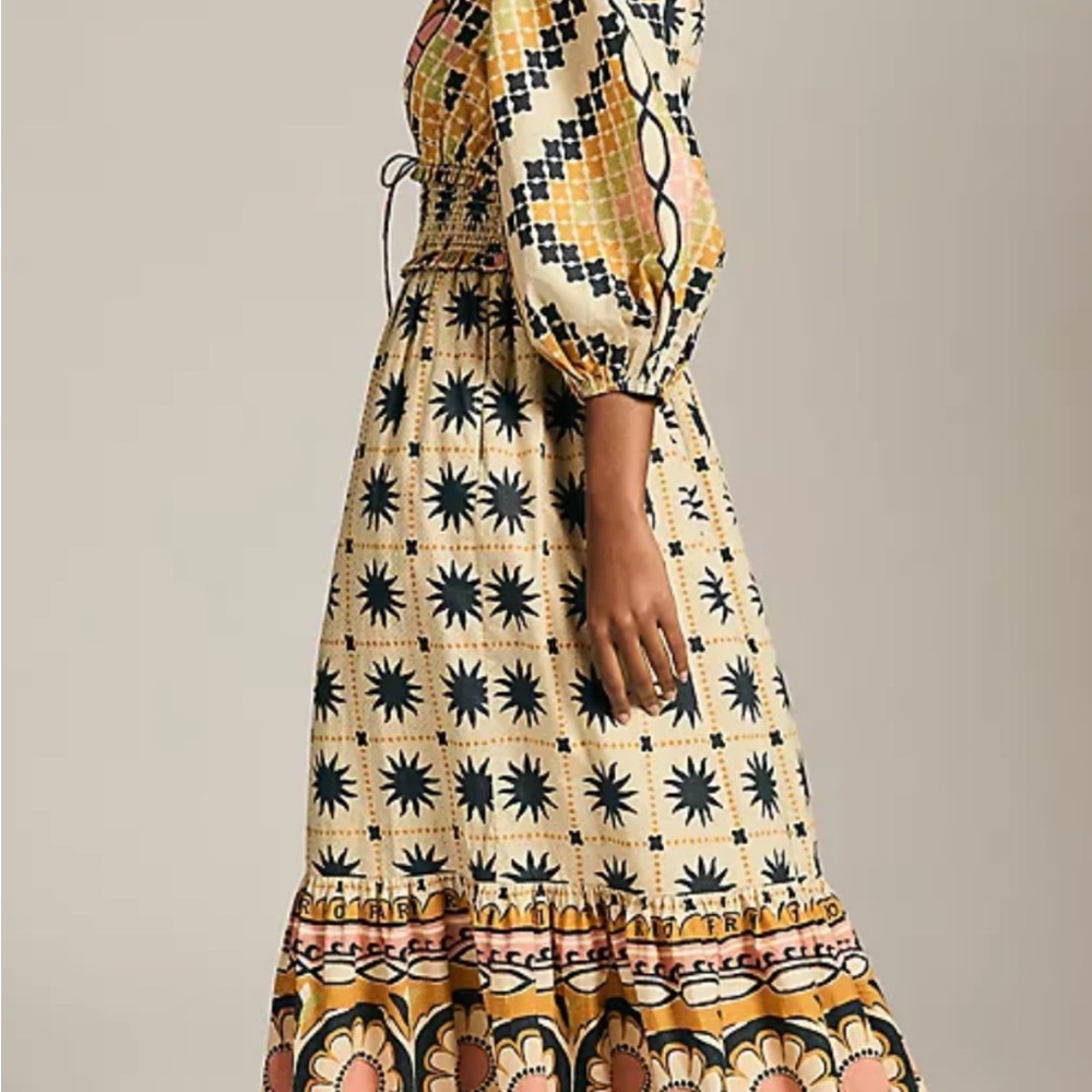 LIKE NEW Farm Rio Tropical Sunshine V-Neck Maxi Dress - Picture 4 of 8